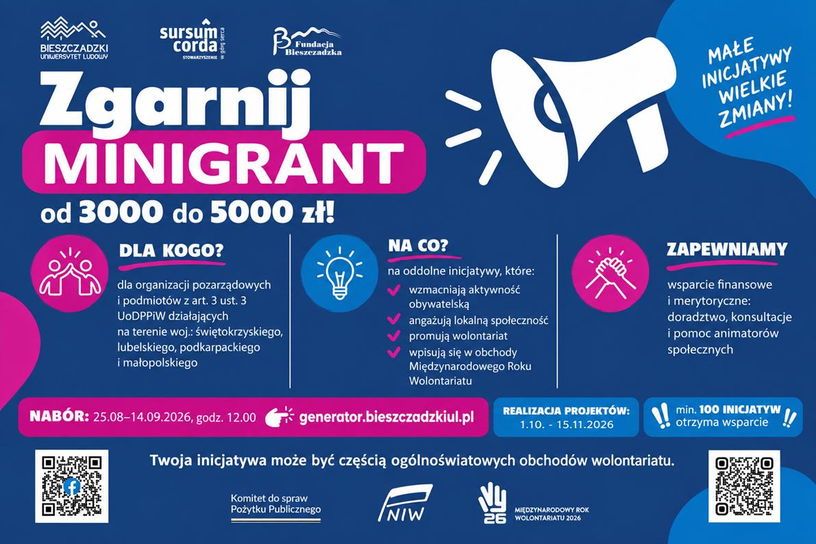 Nab&oacute;r wniosk&oacute;w w&nbsp;konkursie grantowym &bdquo;Fundusz Inicjatyw MRW &ndash; Działam, bo&nbsp;lubię!&rdquo;