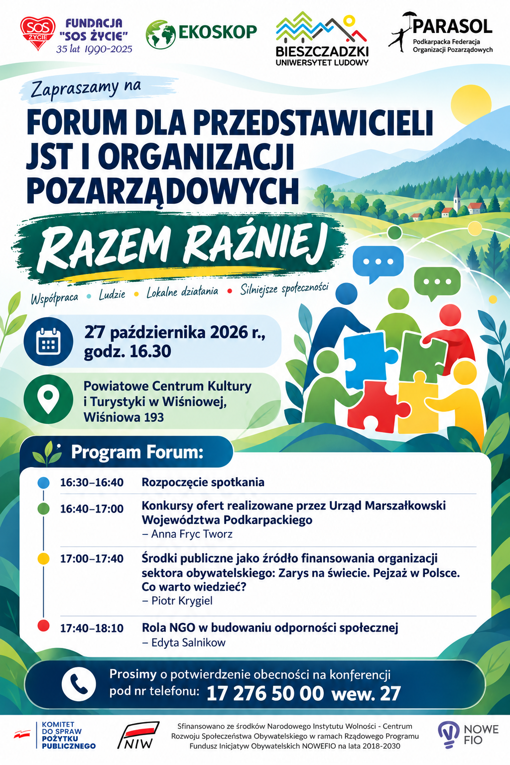 Forum dla przedstawicieli JST i&nbsp;organizacji pozarządowych