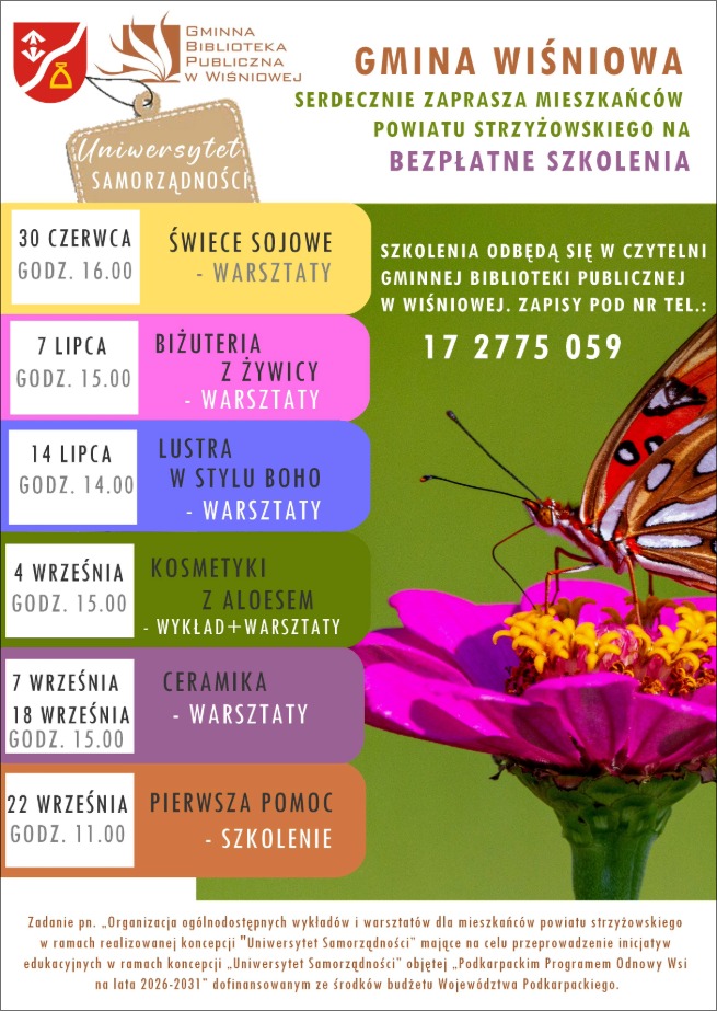 Bezpłatne szkolenia w&nbsp;Czytelni Gminnej Biblioteki Publicznej w&nbsp;Wiśniowej