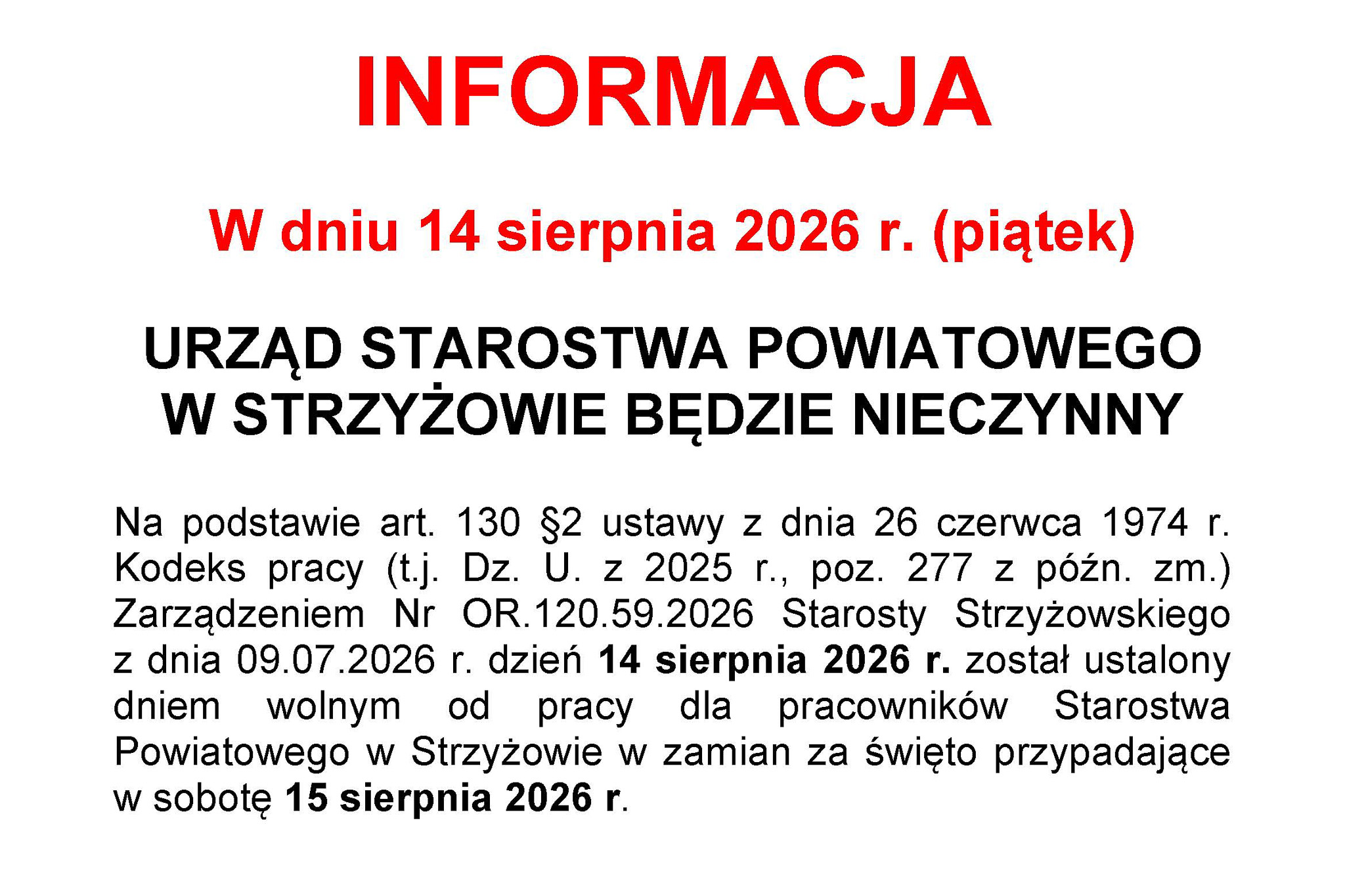 Informacja o&nbsp;pracy urzędu