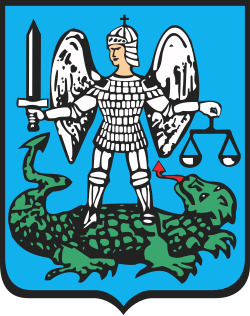 Ikonka Herbu Gminy Strzyż&oacute;w - Święty Michał depczący smoka