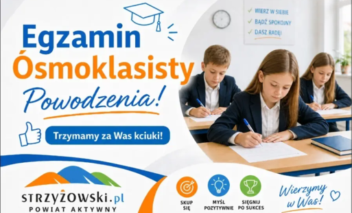 Egzamin ósmoklasisty 2026 w powiecie strzyżowskim