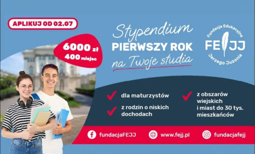 Fundacja Edukacyjna Jerzego Juzonia ogłasza nabór do programu stypendialnego