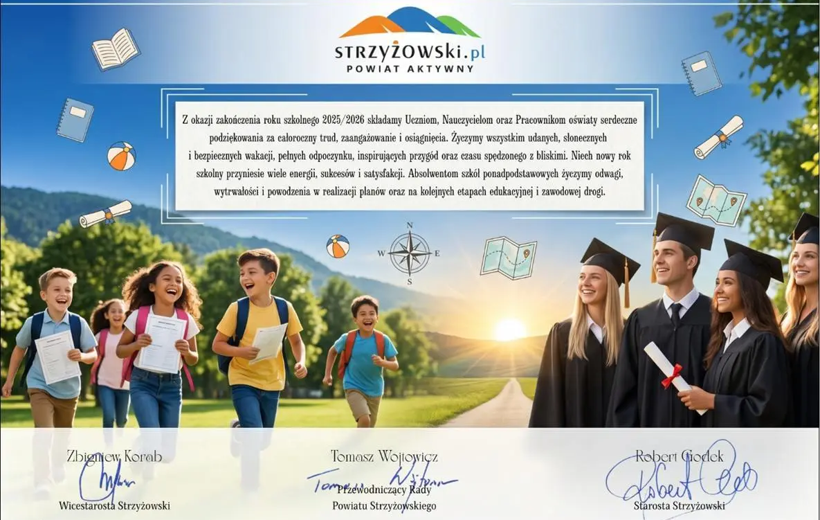 Życzenia z okazji zakończenia roku szkolnego