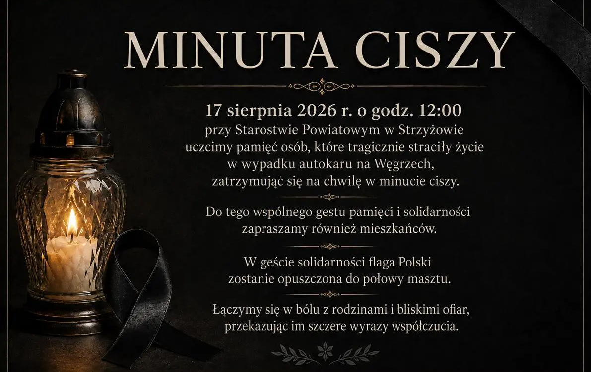 Minuta ciszy w hołdzie ofiarom tragicznego wypadku autokaru na Węgrzech