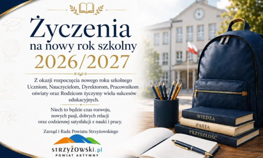 Rozpoczęcie roku szkolnego 2026/2027 w szkołach prowadzonych przez Powiat Strzyżowski