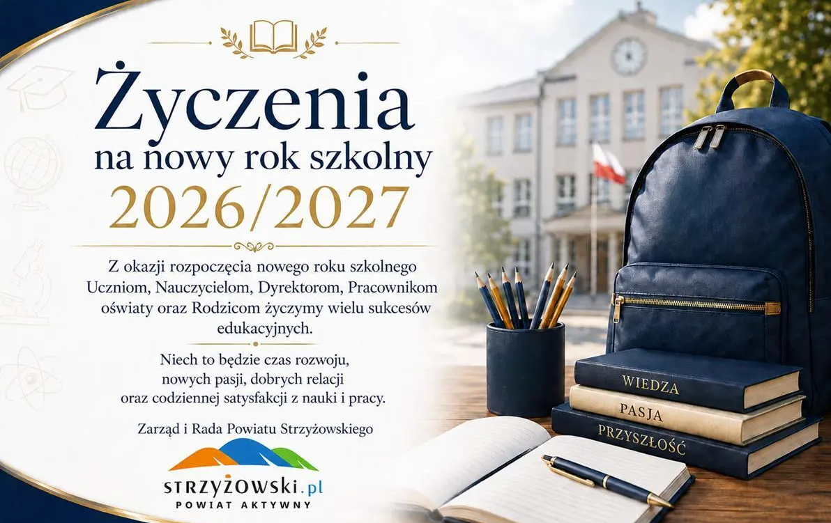 Rozpoczęcie roku szkolnego 2026/2027 w szkołach prowadzonych przez Powiat Strzyżowski