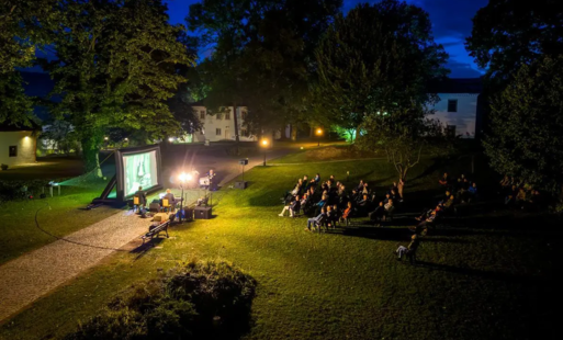 Plenerowy pokaz filmu „Brzdąc” w Wiśniowej